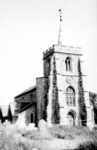 Kimpton Parish Church: The Chuch Tower showing the stair turret to clock chamber, c1980